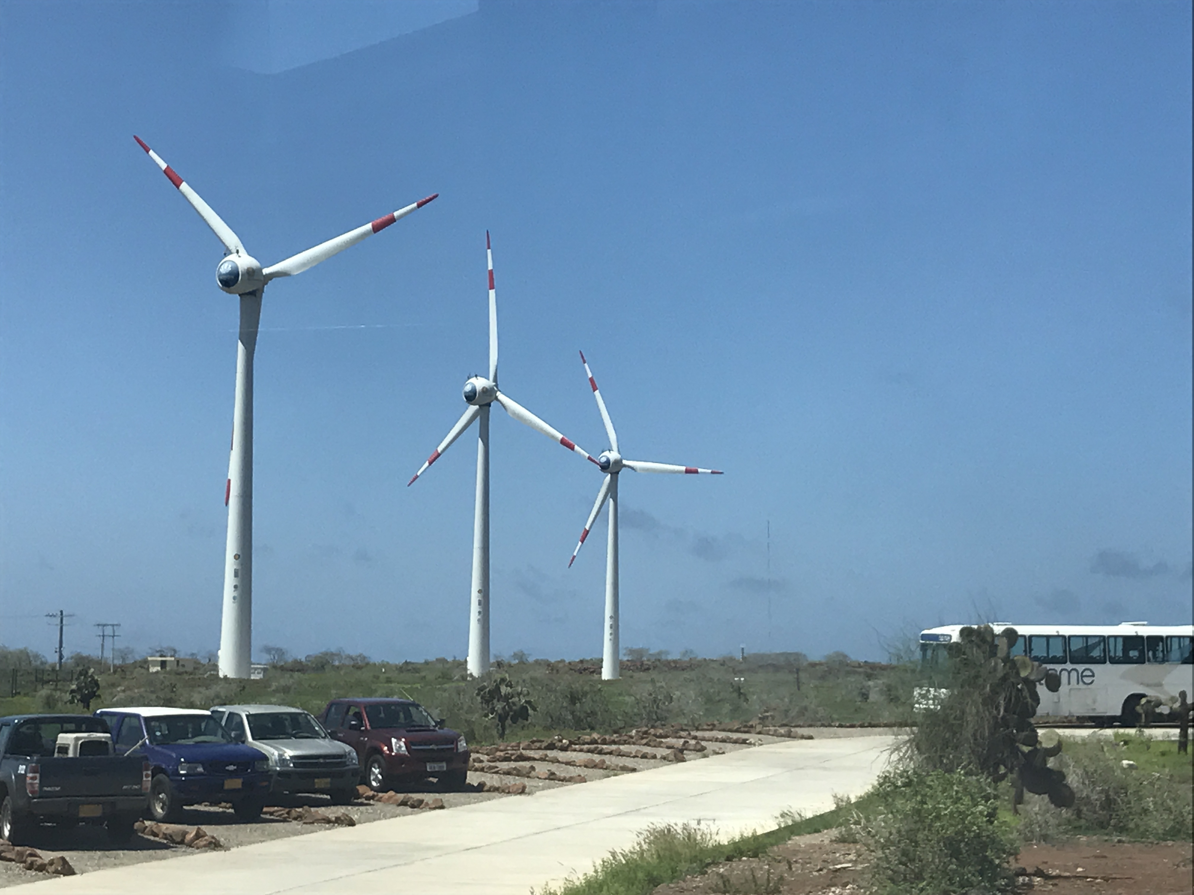 O Aeroporto de Galápagos faz uso de energia eólica