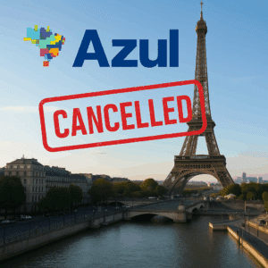 Cancelamento do Voo Azul para Paris