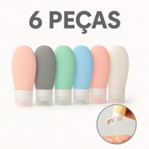 Kit 6 Frascos Para Viagem