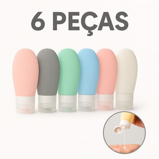 Kit 6 Frascos Para Viagem