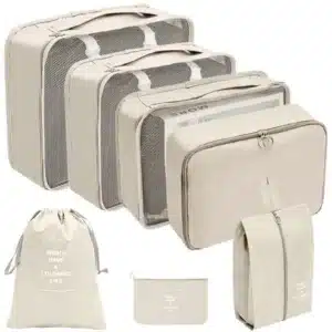 Kit 7 Peças de Bolsas Organizadoras para Mala