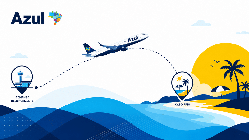 BH Airport retoma voos diretos para Cabo Frio no verão