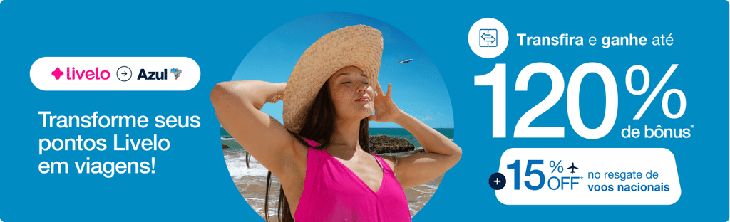 Promoção Livelo e Azul Fidelidade 120%